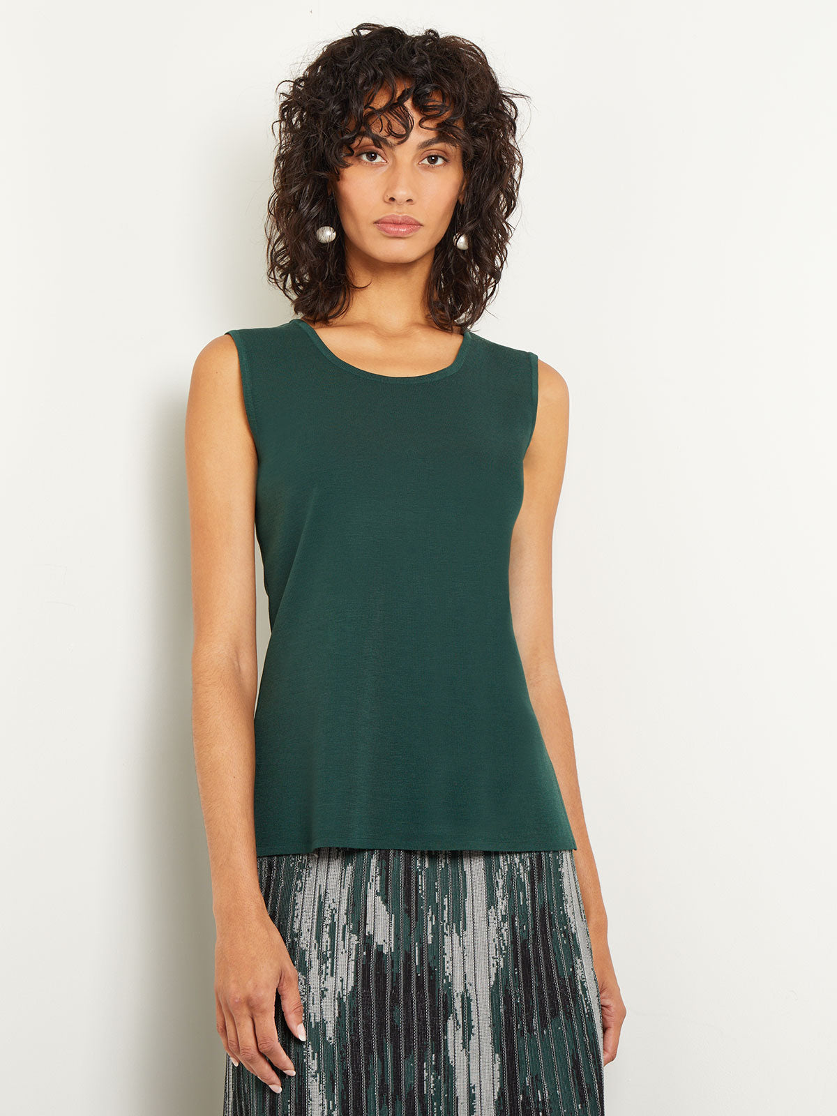 Dark green shop tank top