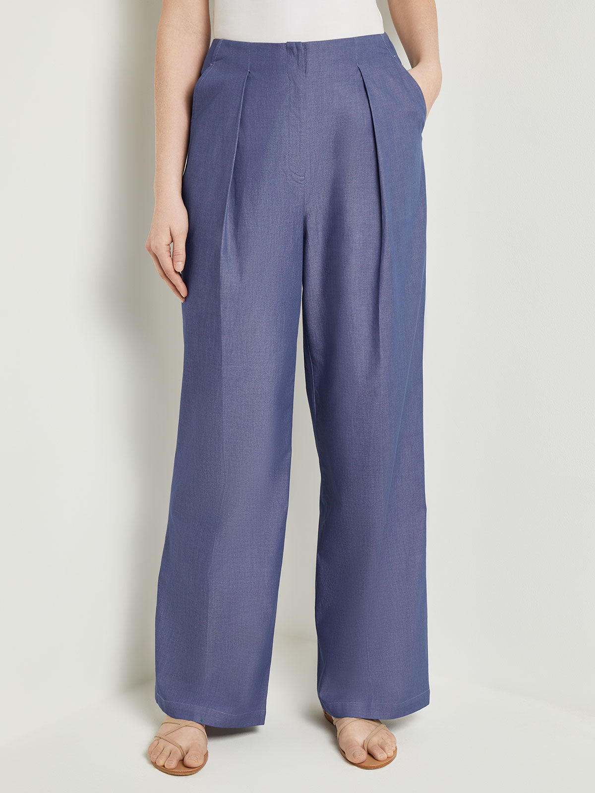 Ladies Button Trousers Casual Loose Bottoms Plain Capri Loungewear Pockets  Mid Waist Cotton Linen Pant Palazzo