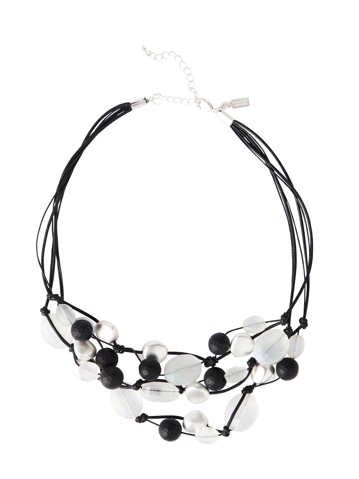  Black And White Statement Necklace