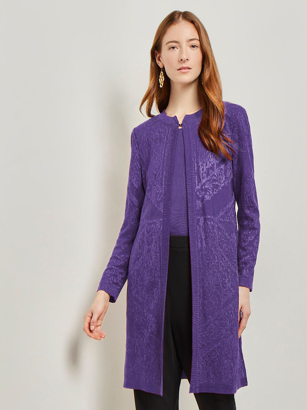 Misook Heritage Fit Purple Ombre deals Cardigan Jacket Size Small NWT