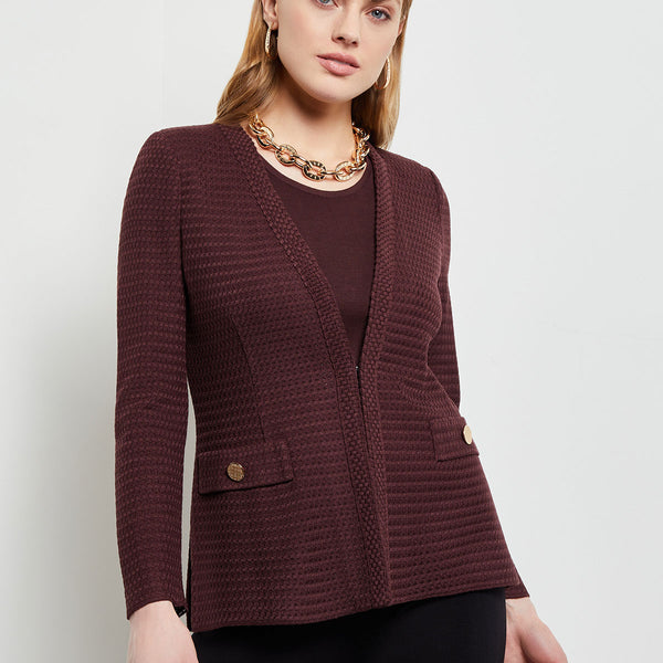 Tweed sales knit jacket