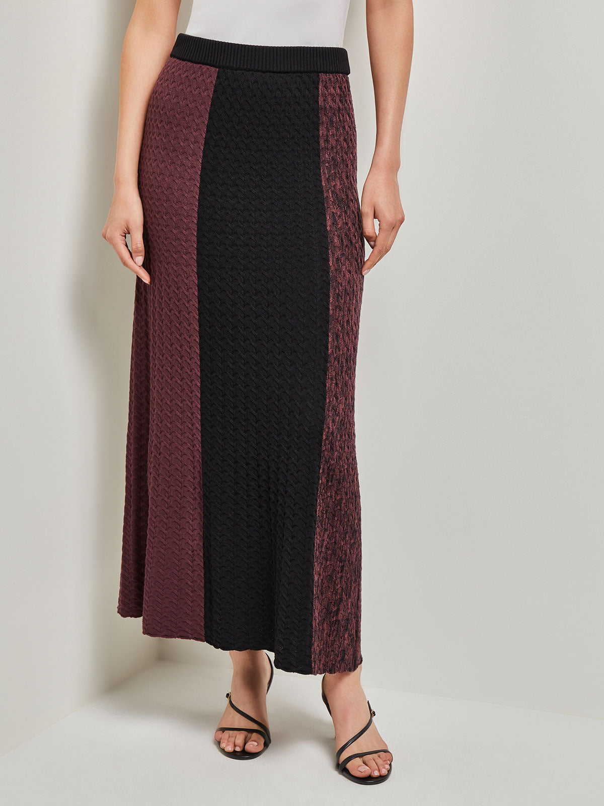 Color-Blocked Knit Midi Skirt - Women - Ready-to-Wear