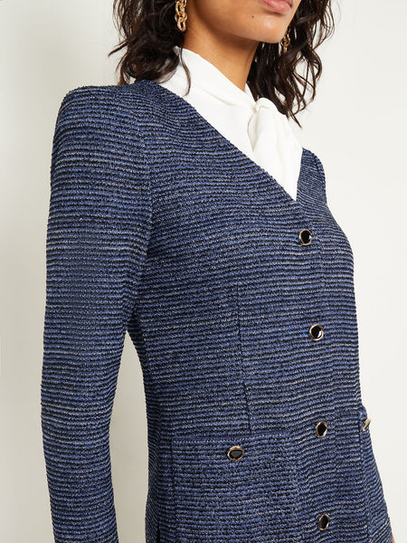 Shimmer Tweed Tailored Knit Jacket