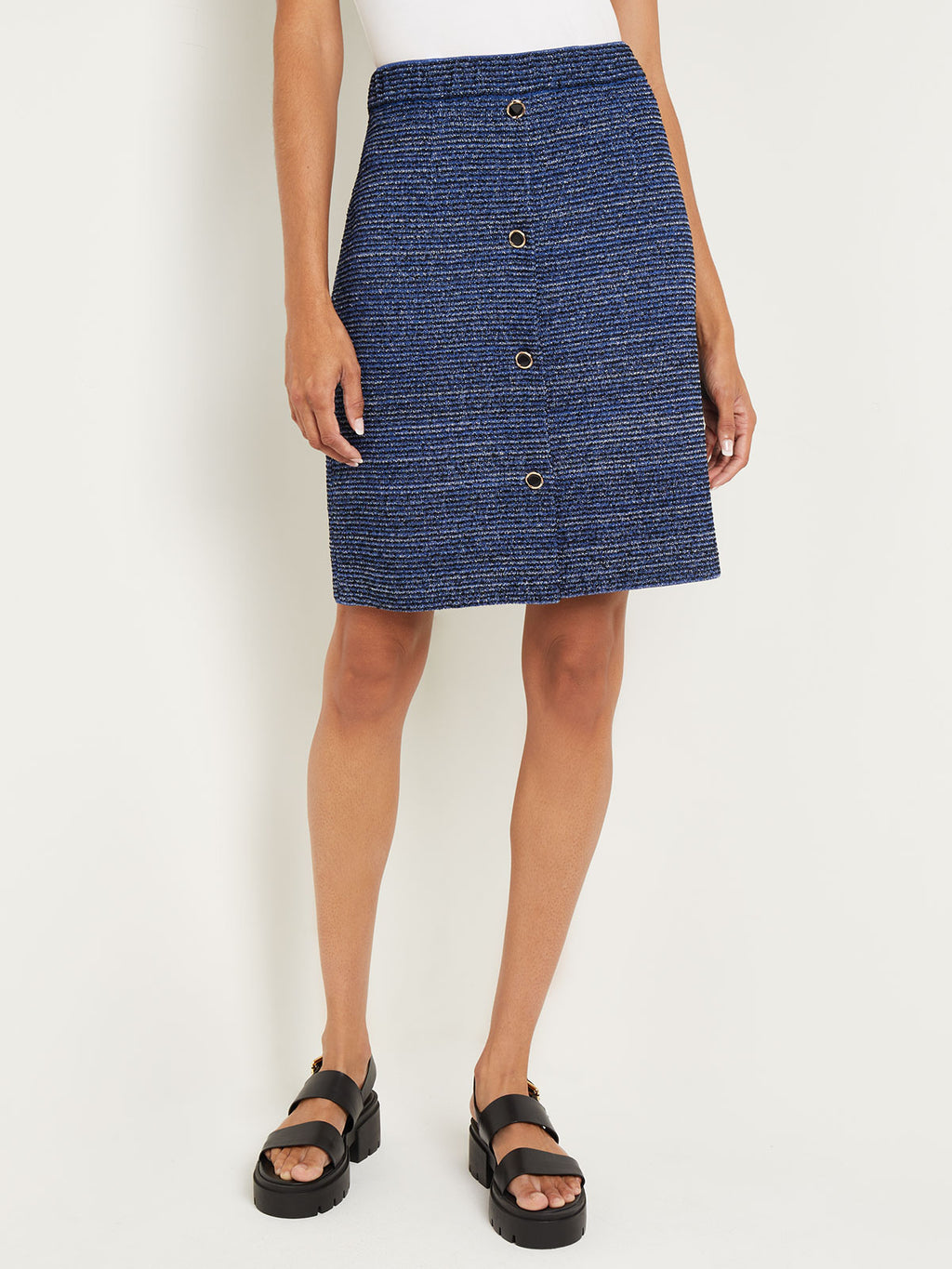 Shimmer Tweed Knit Mini Skirt