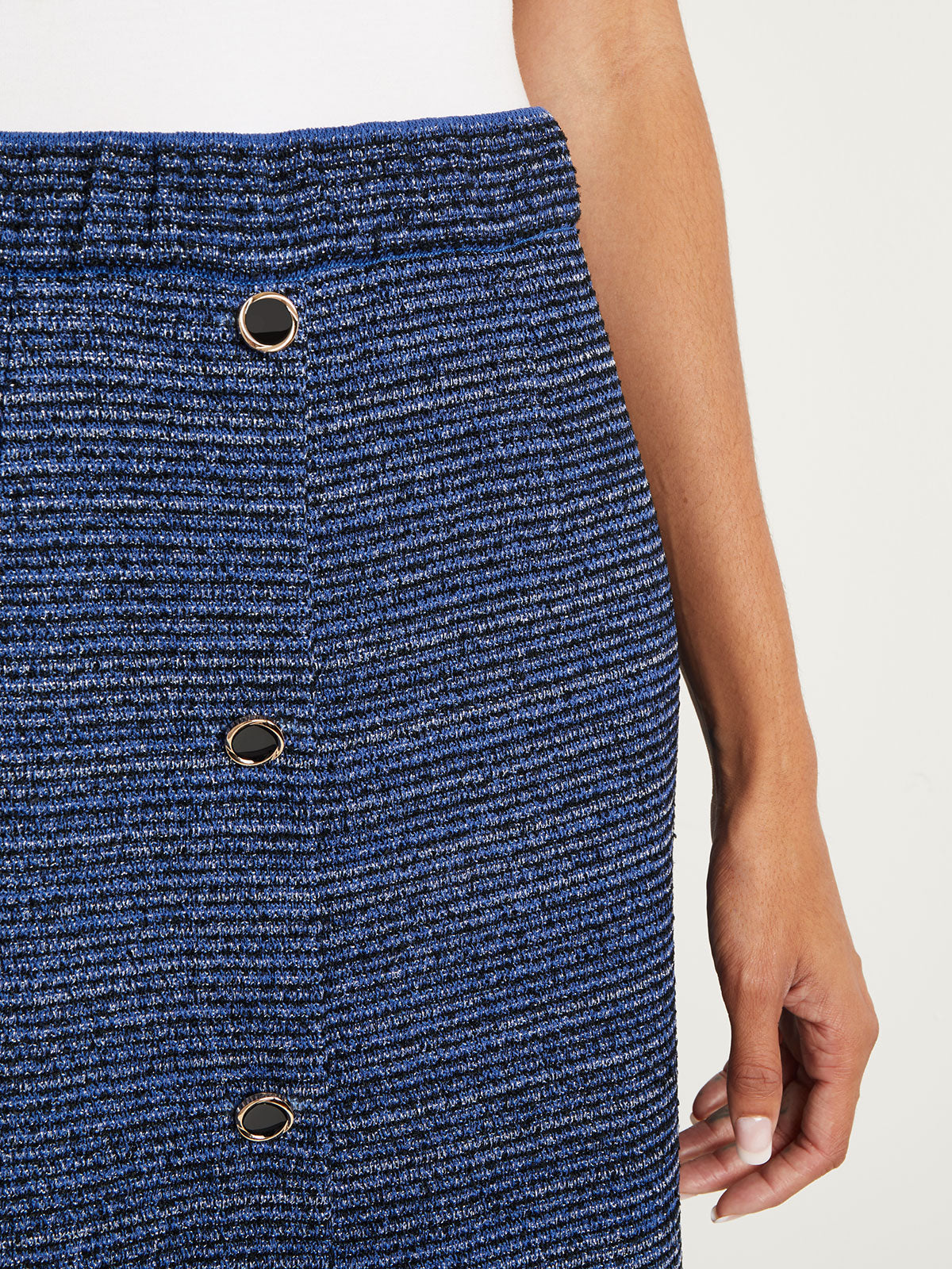 Shimmer Tweed Knit Mini Skirt