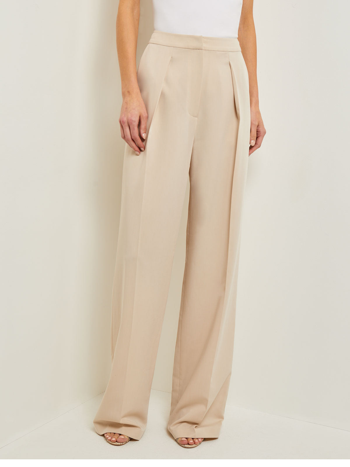 High-Waisted Wide-Leg Ponte-Knit Pants for Women