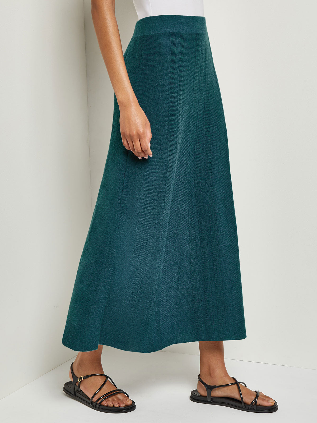 Teal a shop line midi skirt