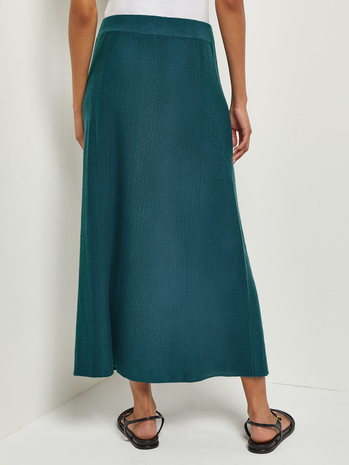 Teal wrap shop midi skirt