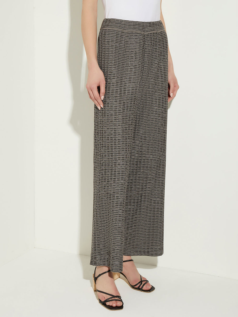 Tweed Wide Leg Knit Pants – Misook