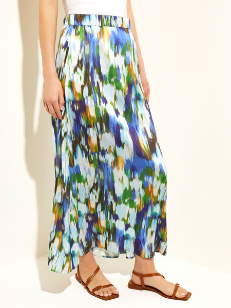 A-Line Maxi Skirt - Watercolor Skirt | Misook