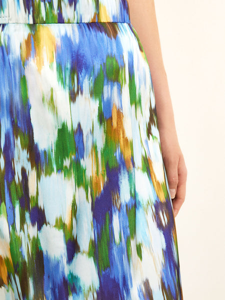 A-Line Maxi Skirt - Watercolor Skirt