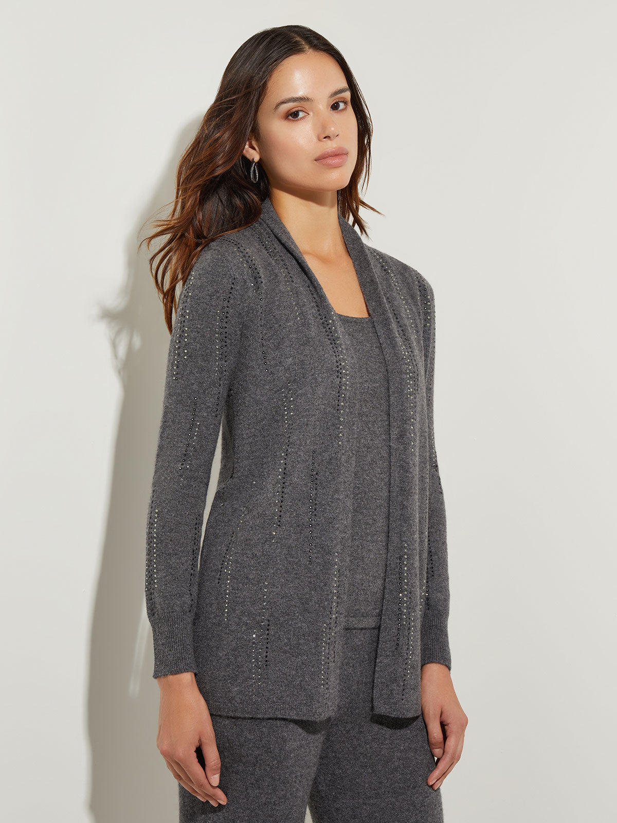 Charcoal grey sales cashmere cardigan