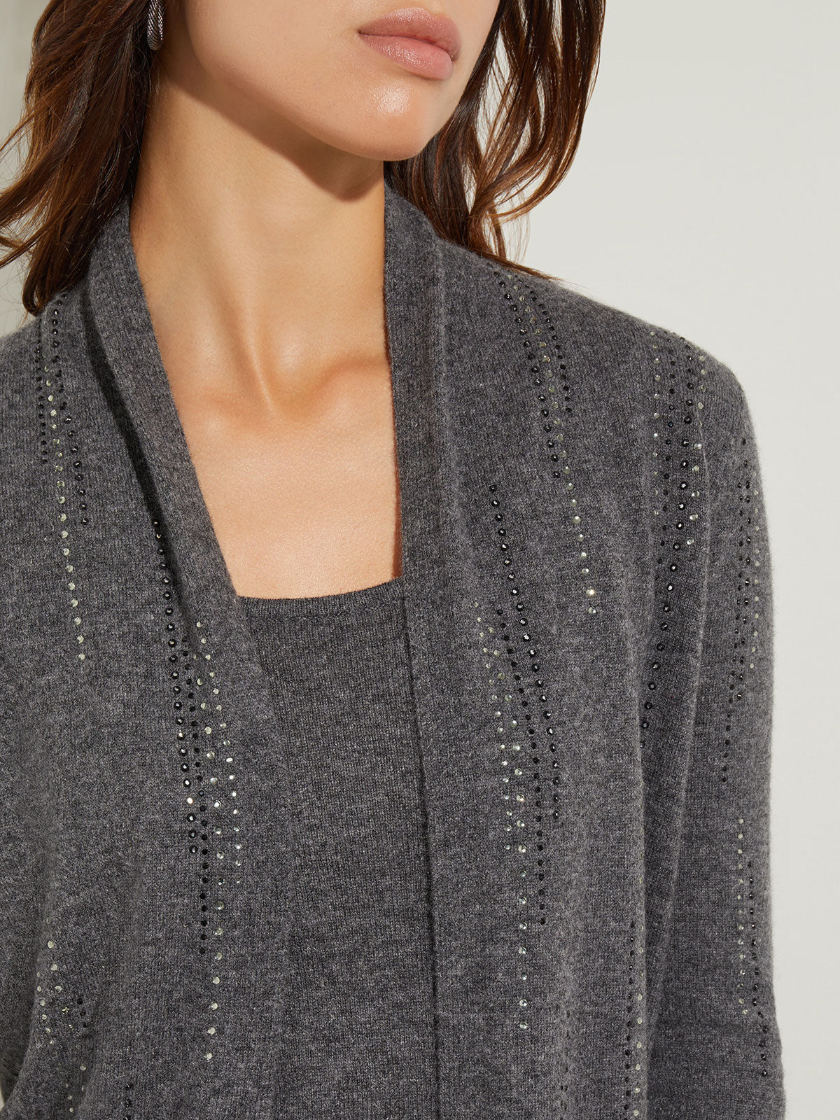 Charcoal on sale cashmere cardigan